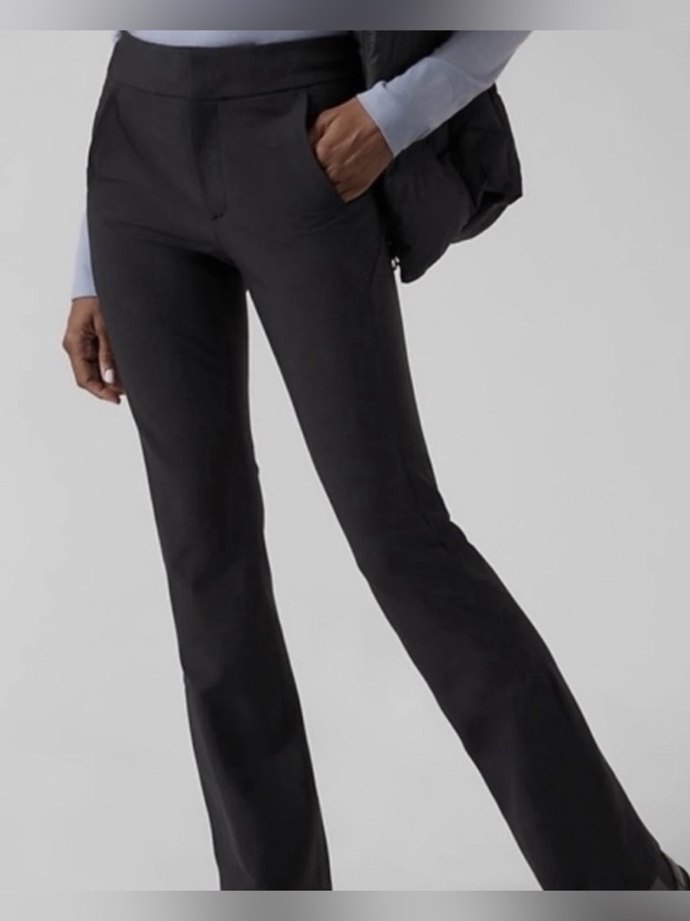 Athleta Women's Black Stellar Flare Dress Pants Solid Regular 20 NWT